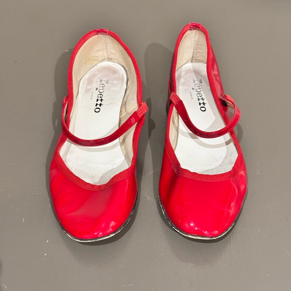 Repetto Shiny Red Mary Jane Dress Shoes